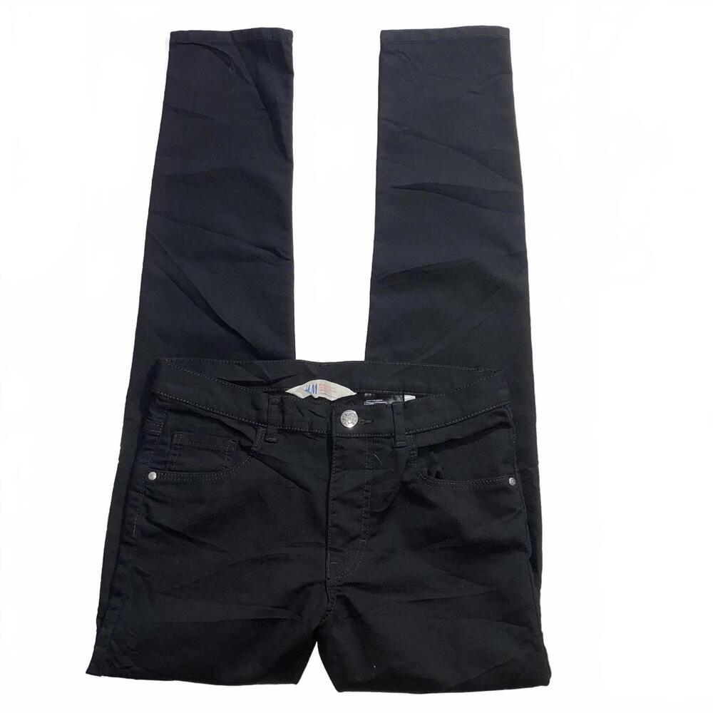 H&M Black Skinny Jeans Low Rise Slim Fit 13” Waist Flat Size XS